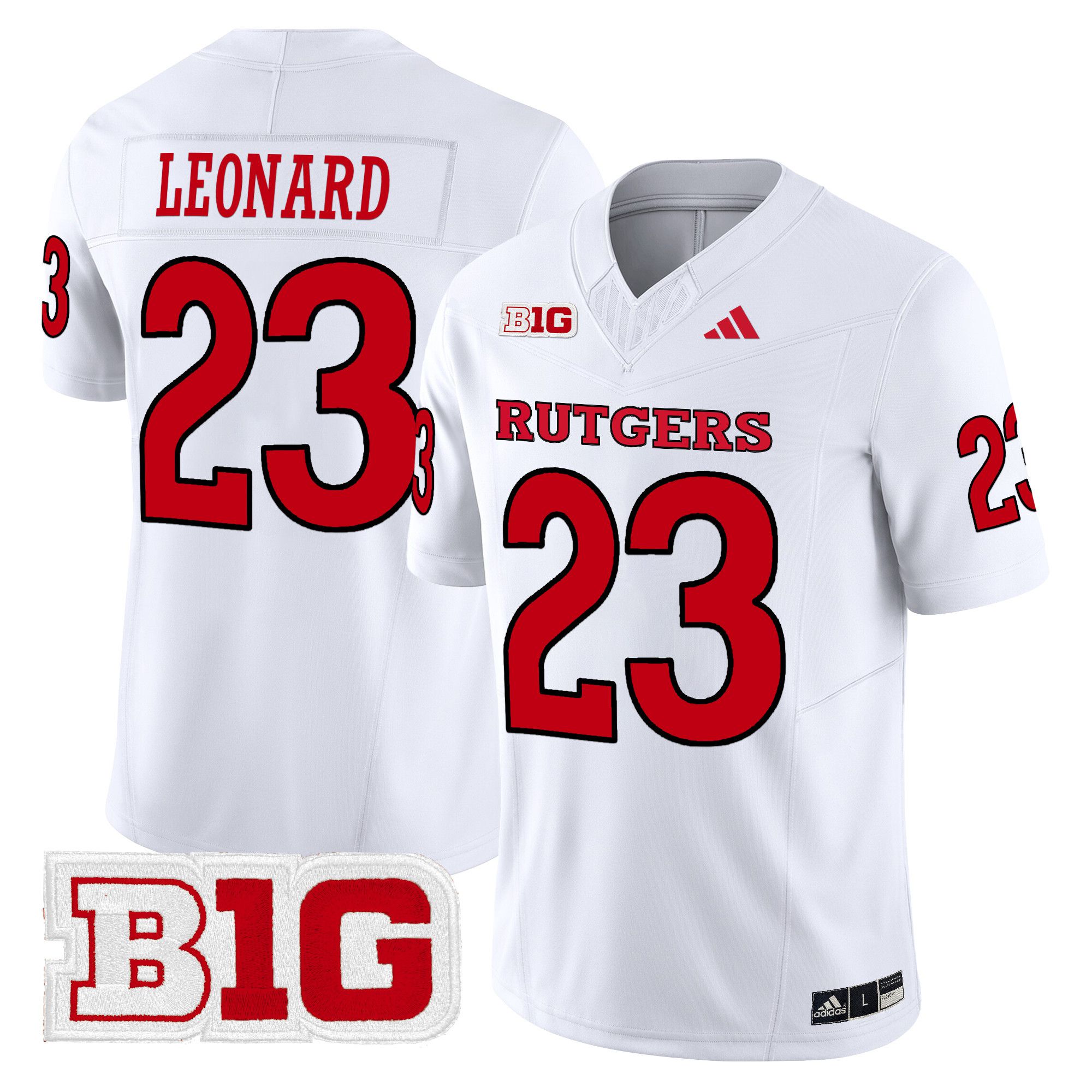 Men Rutgers Scarlet Knights #23 Leonard White 2024 Vapor Limited NCAA Jersey